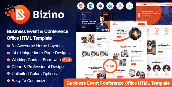 Bizino - Corporate Business Office Event HTML Template