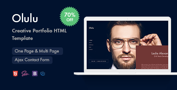 Excellent Olulu - Creative Portfolio HTML5 Template