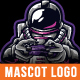 Astronaut Gamer Mascot Logo Design