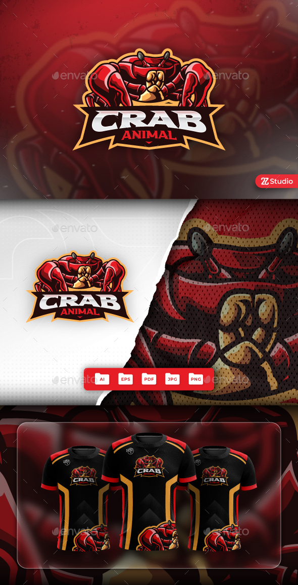 Crab Mascot Logo Design