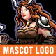 Female Minotaur Mascot Logo Design