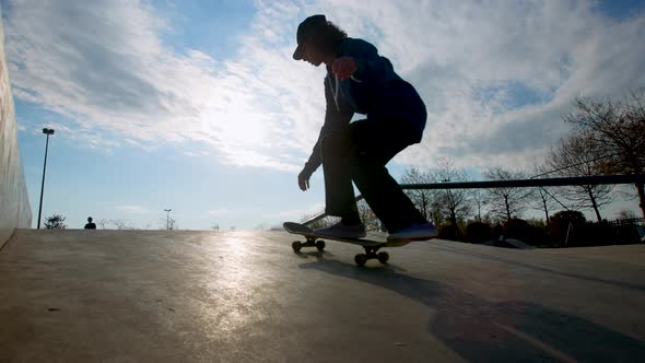Skateboarder  jumping 