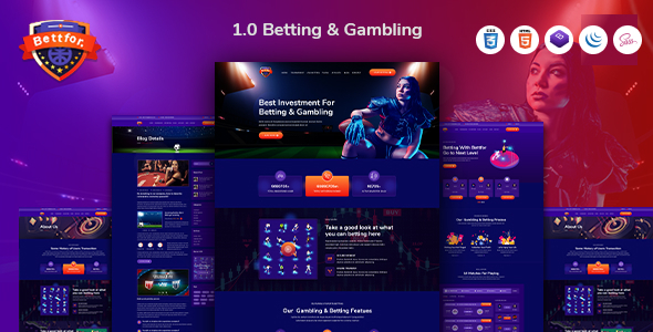 Fabulous Bettfor - eSports Betting & Casino Platform Html Template