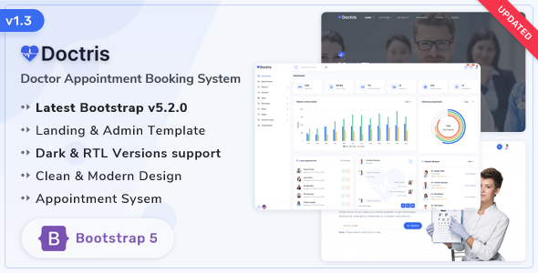 Fabulous Doctris - Doctor Appointment Booking System & Bootstrap 5 Admin Dashboard Template