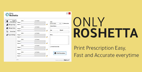 [DOWNLOAD]Only Roshetta - Simple Prescription Printing Software
