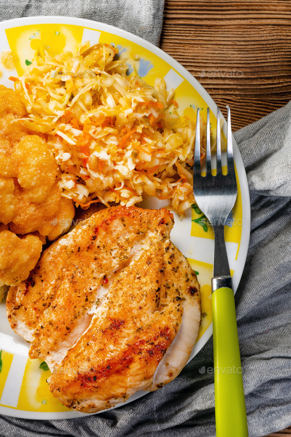 Fried chicken breast. Stock Photo by foto_pstryki | PhotoDune