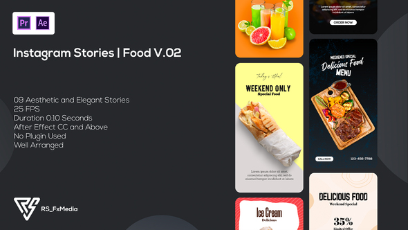 Instagram Stories | Food Promo V.02 | Suite 26 | MOGRT
