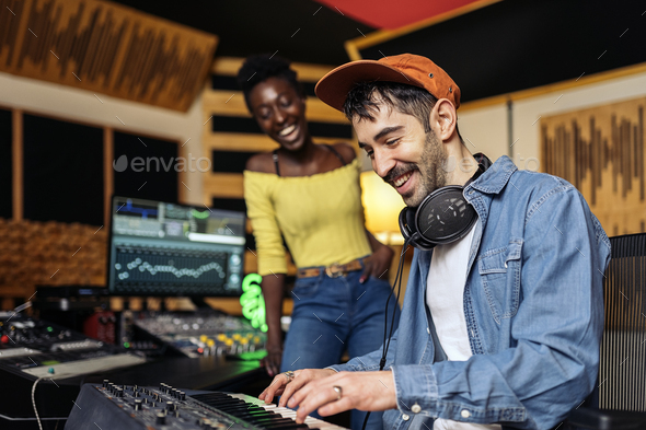 Working In Professional Music Studio Stock Photo By Nunezimage 