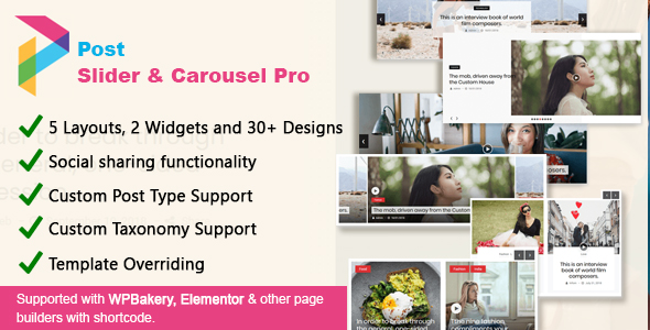 Post Slider and Post Carousel with Widget
