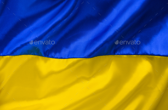 ukrainian flag waving