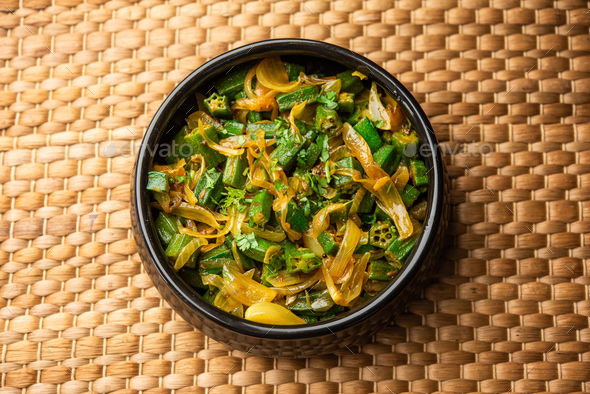 Bhindi do pyaza is a restaurant style North Indian dish made with okra or ladies finger or ochro