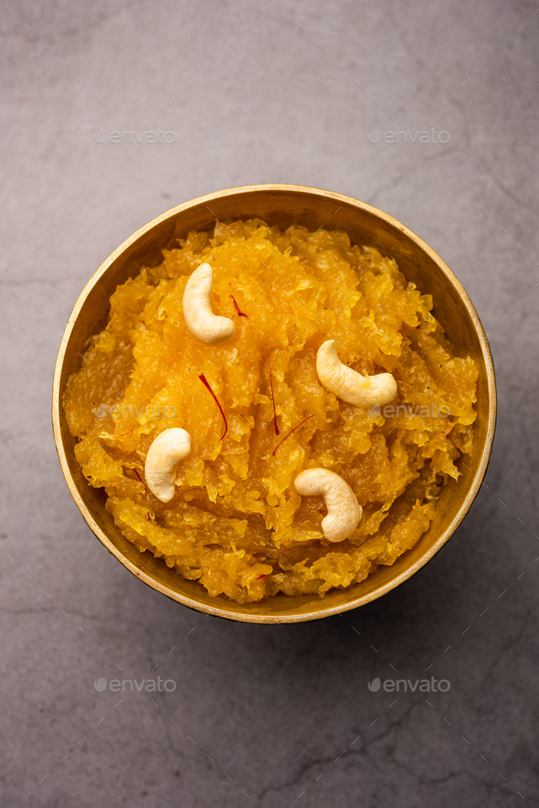 Kashi halwa or kasi halva, a traditional dessert of Karnataka made