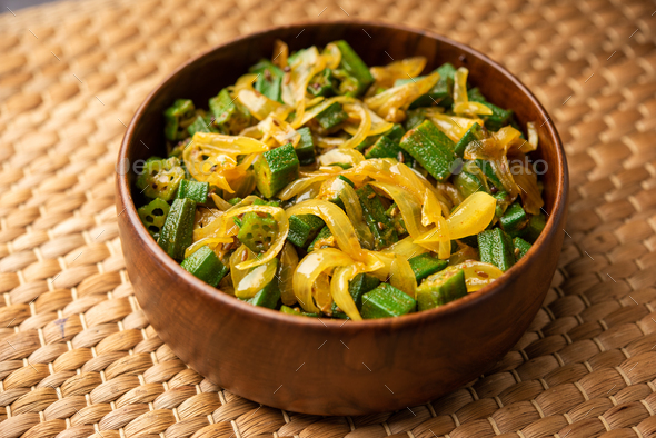 Bhindi do pyaza is a restaurant style North Indian dish made with okra or ladies finger or ochro