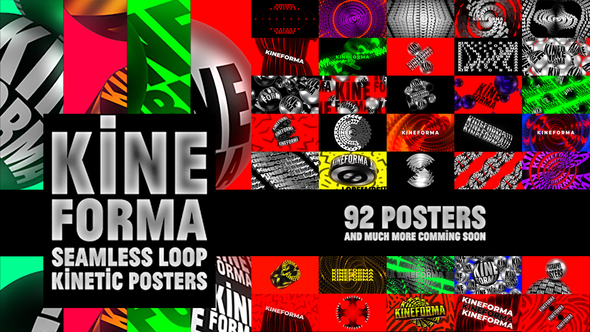 Kineforma - Seamless Loop Kinetic Title Posters