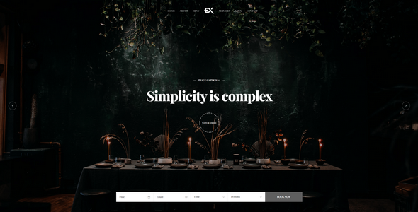 Dinex – One Page Restaurant WordPress Theme