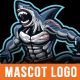 Angry Shark Mascot Logo Design