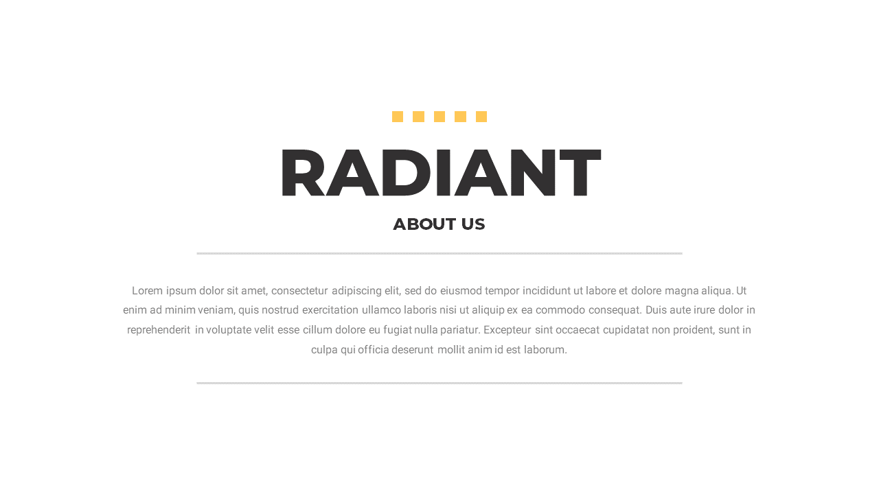 Radiant - Multipurpose PowerPoint Template, Presentation Templates