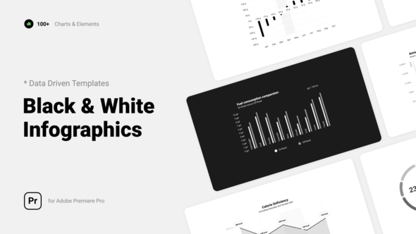 Black & White Infographics Premiere Pro Template