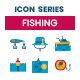 85 Fishing Icons | Dualine Flat Series