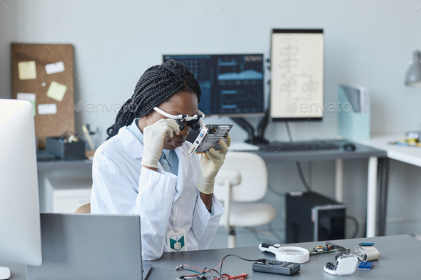 Young Woman in Engineering Lab