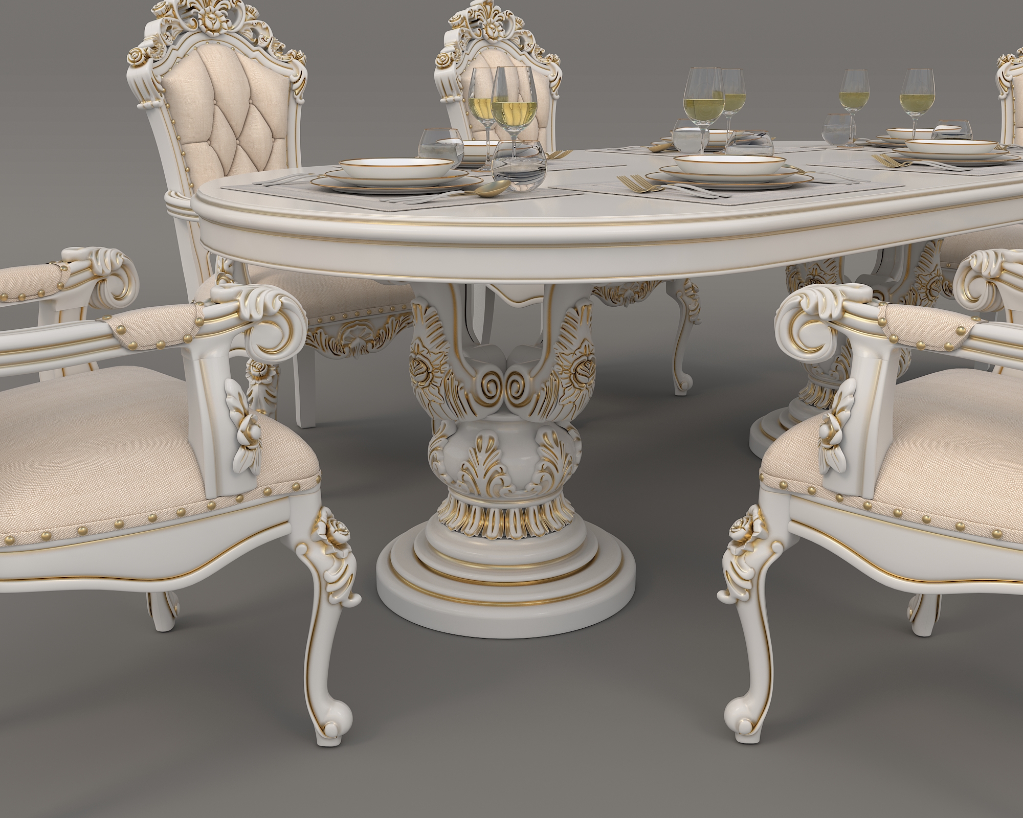 European Style Dining Table And Chairs 11 By Nhattuankts 3DOcean european-style-dining-table-and-chairs-11-by-nhattuankts-3docean