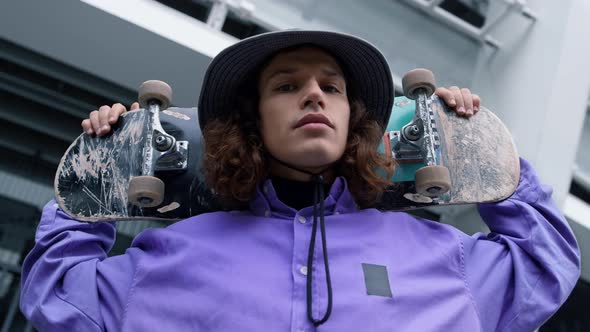 Stylish Man Looking Camera Outdoor alt