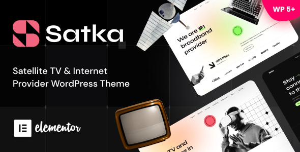 Satka - Satellite TV & Internet Provider WordPress Theme