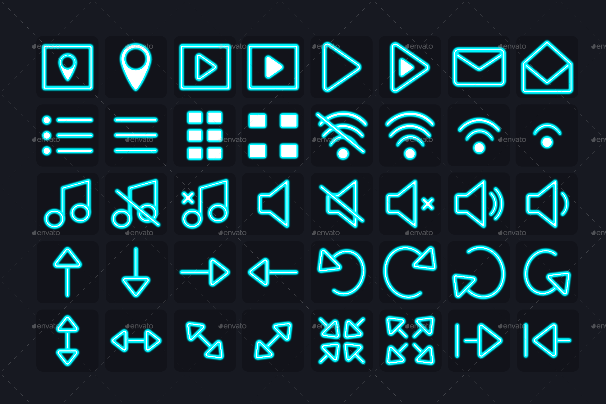 Neon Icons, Icons | GraphicRiver
