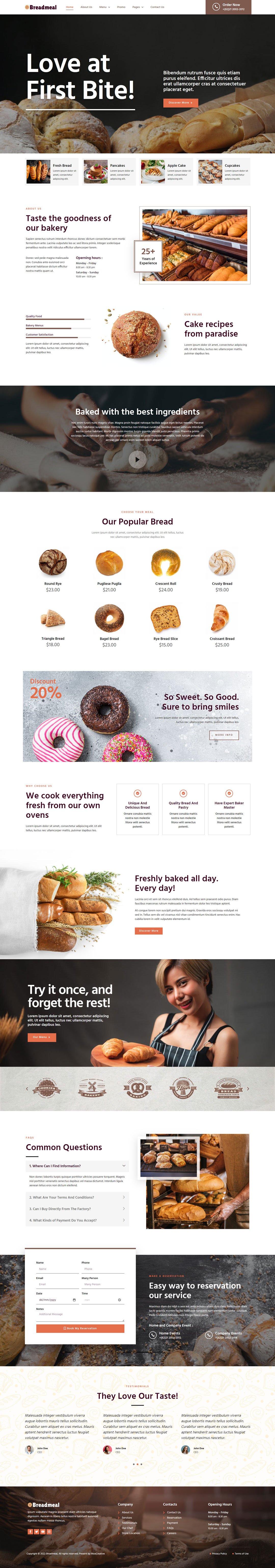 BreadMeal - Bakery & Cake Elementor Template Kit by moxcreative ...