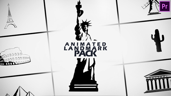 Animated Landmark Pack Premiere Pro