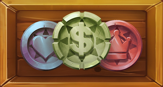 Cards with coins icons