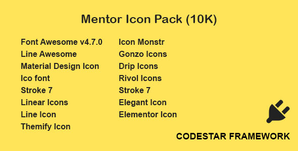 Mentor Icon Pack for Codestar Framework