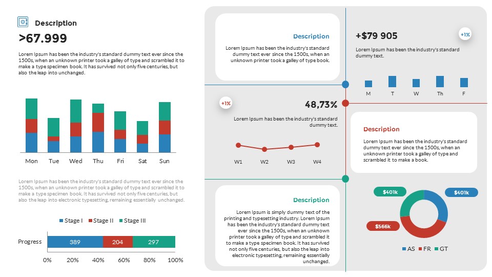 Info Dashboards PowerPoint Presentation Template, Presentation Templates