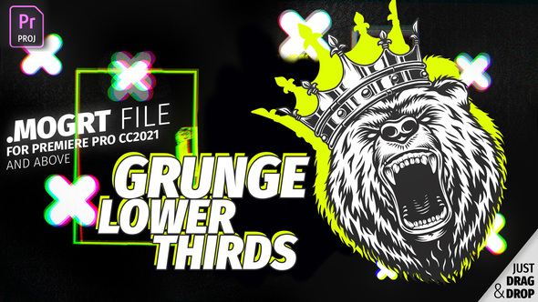 Grunge Lower Thirds | MOGRT Titles