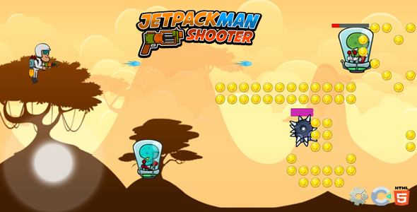 Jetpackman Shooter - Construct 2/3 Game