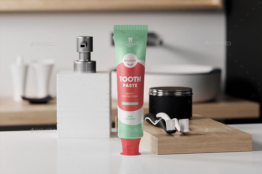 Toothpaste Tube Mockup by Freesunka GraphicRiver
