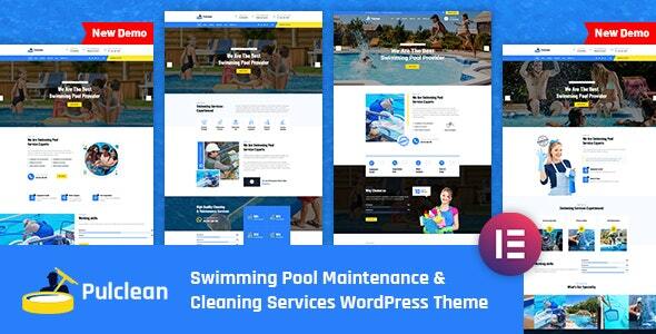 Pulclean - Swimming Pool Maintenance & Cleaning WordPress Theme by HKangles