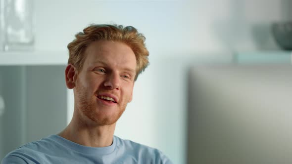 Freelancer Talk Job Interview Remotely Closeup alt