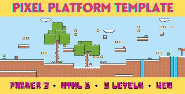 Pixel Platformer - HTML 5 - Phaser 3 Platform Game Template