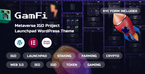 GamFi – IGO Launchpad WordPress Theme