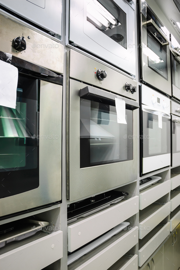home appliance store, row of ovens Stock Photo by staRRush PhotoDune
