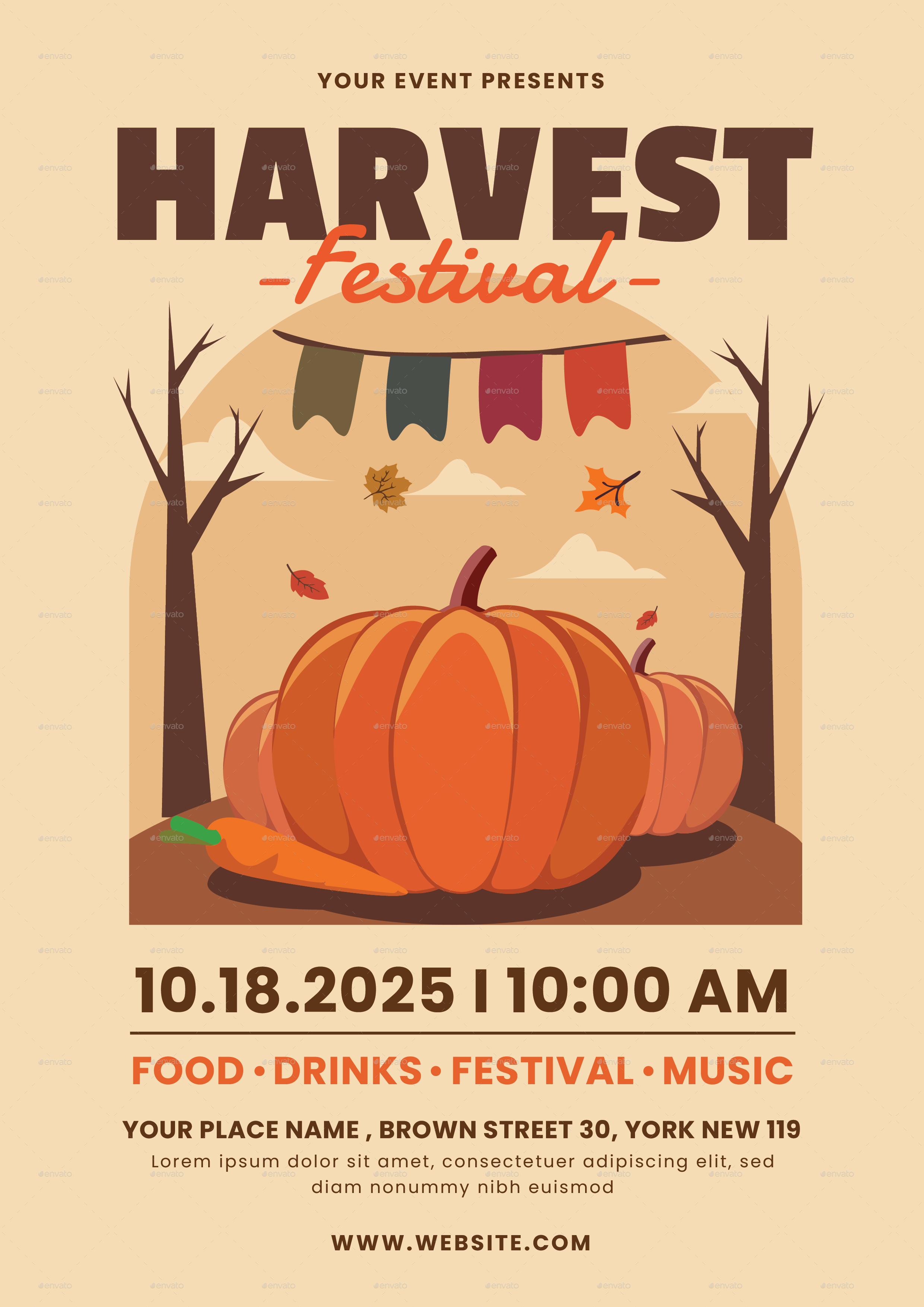 Harvest Festival Flyer Template Print Templates Graphicriver