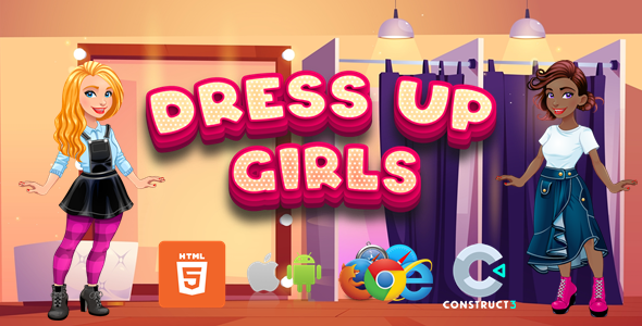 Dress Up Girls - Dress Up Game - HTML5/Mobile (C3p)
