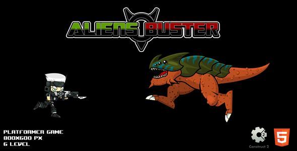 Aliens Buster - Construct 2/3 Game