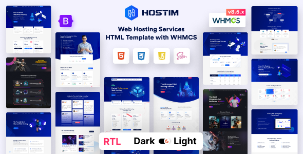 Exceptional Hostim - Web Hosting Services HTML Template with WHMCS