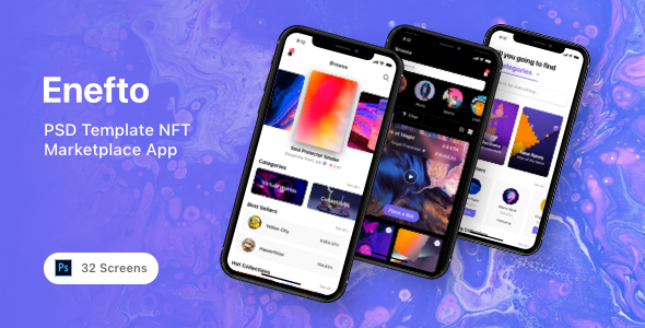 Enefto - PSD Template NFT Marketplace App