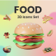 3D Food Icon Illustration 