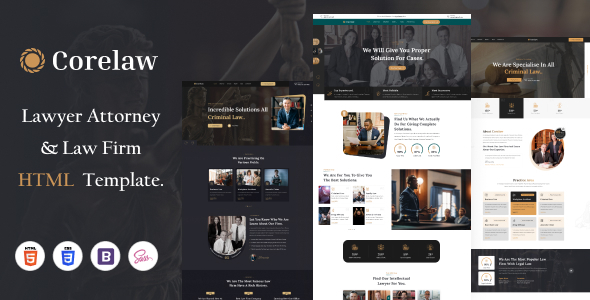 Corelaw - Law Firm, Lawyer & Legal Service HTML Template