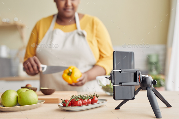 Cooking Live Stream Closeup - Stock Photo - Images