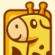 Cute Giraffe Cartoon Logo Design